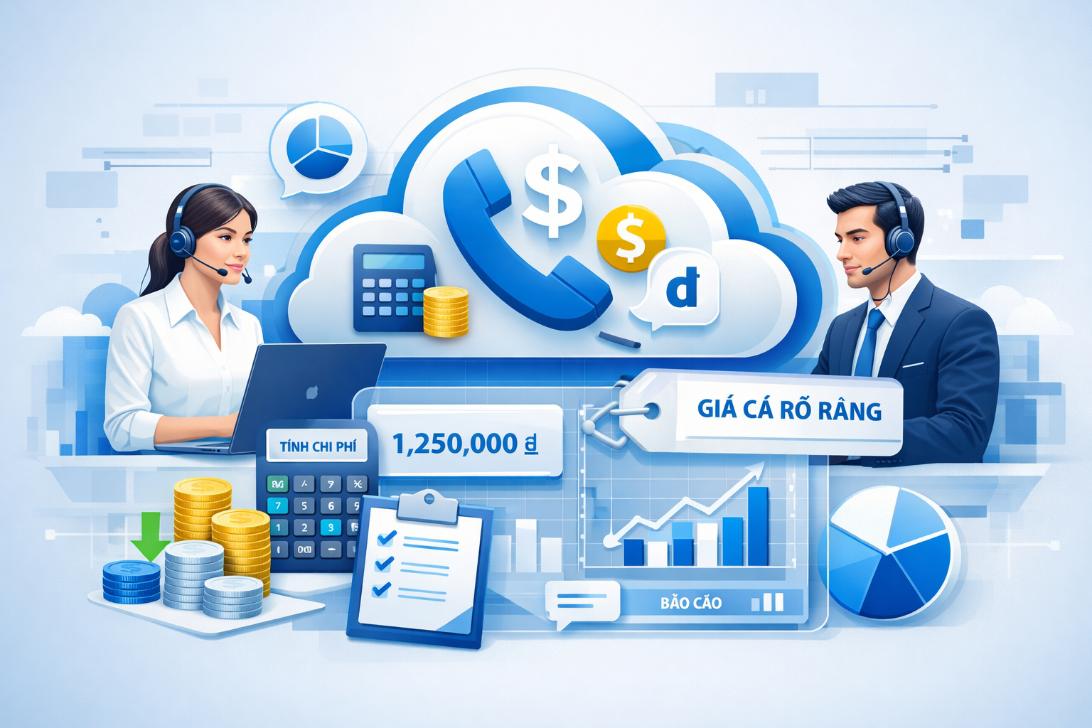 Chi phí tổng đài cloud tính như thế nào?