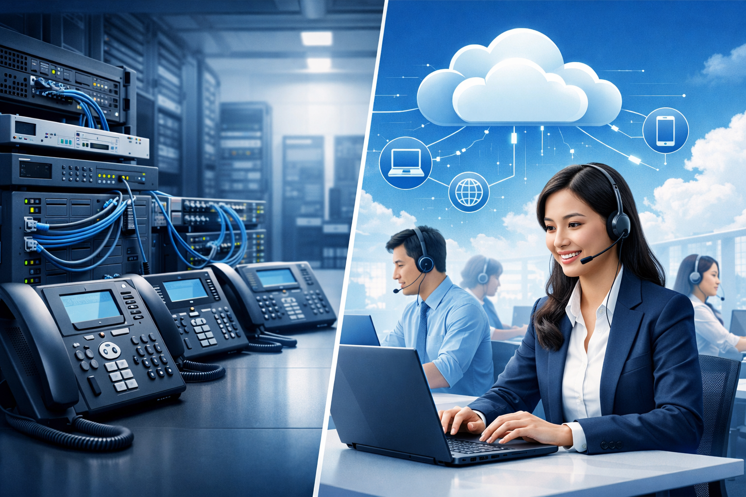 Doanh nghiệp nên chọn tổng đài vật lý hay cloud?