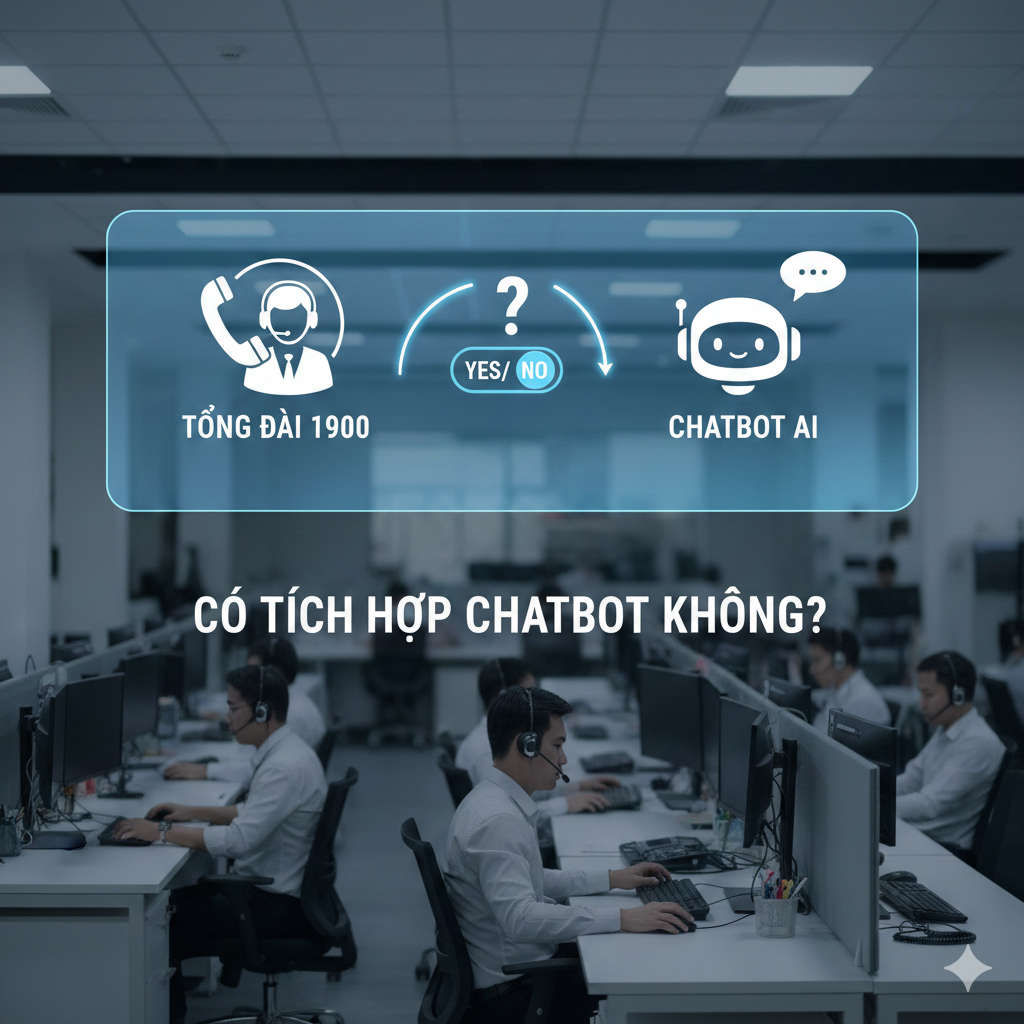 Tổng đài 1900 có tích hợp chatbot không?