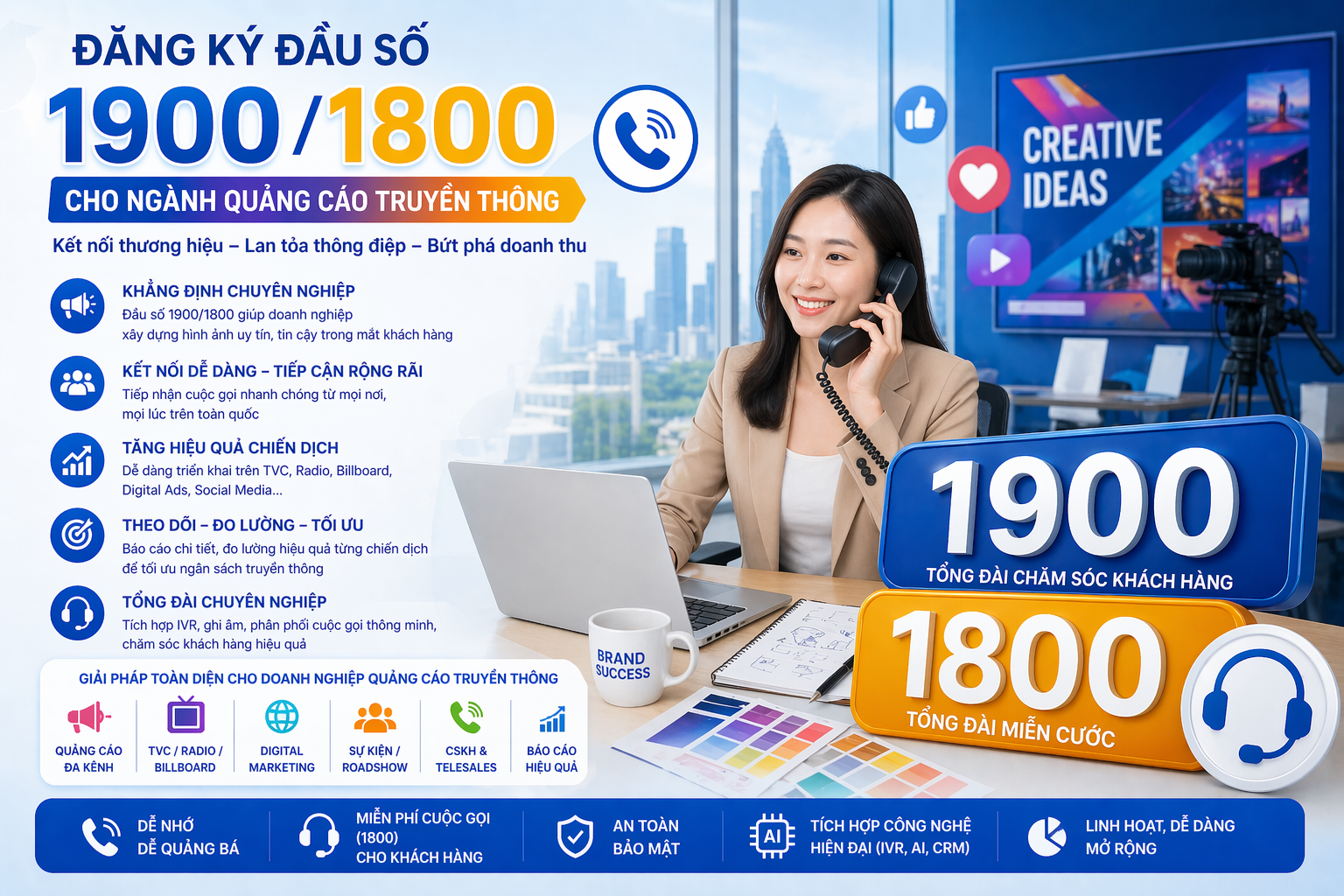 Đăng ký đầu số 1900/1800 cho quảng cáo