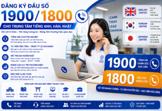 Đăng ký đầu số 1900/1800 cho trung tâm tiếng Anh, Hàn, Nhật