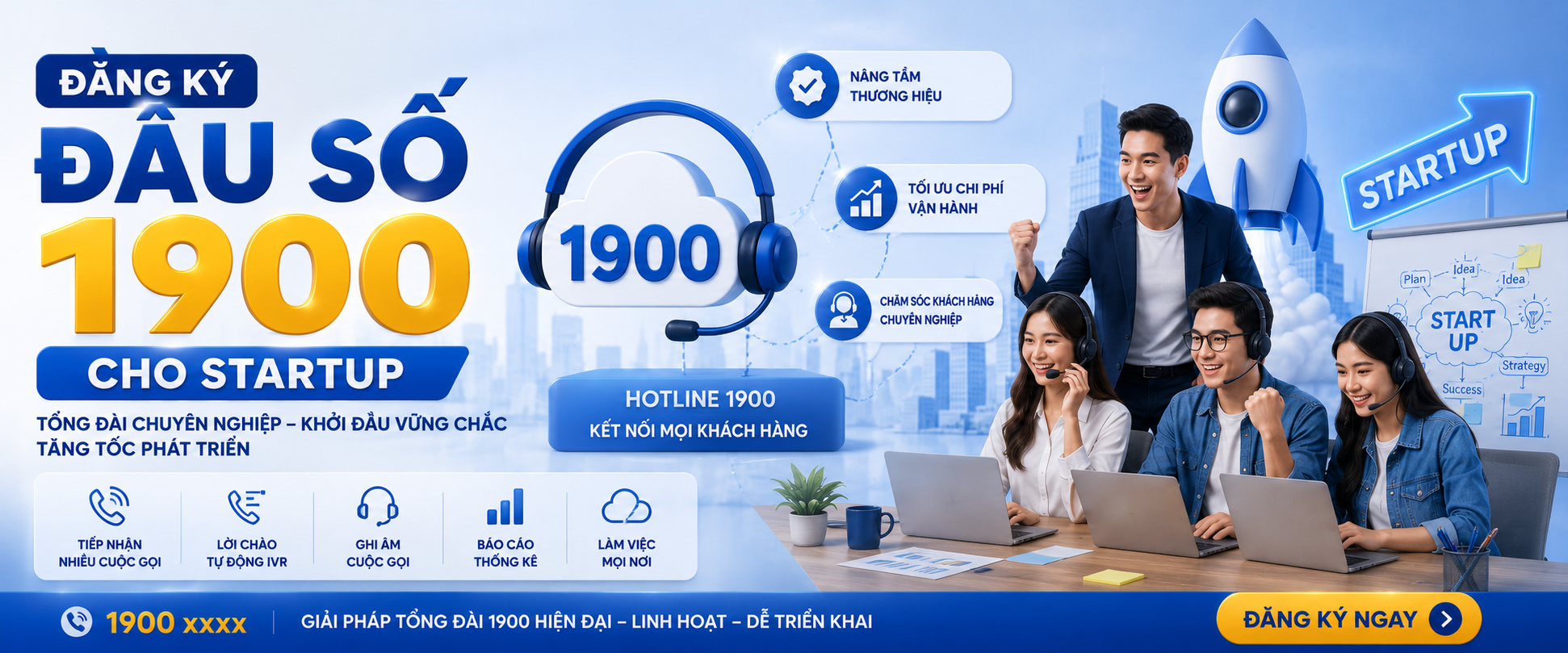 Đăng ký đầu số 1900 cho startup