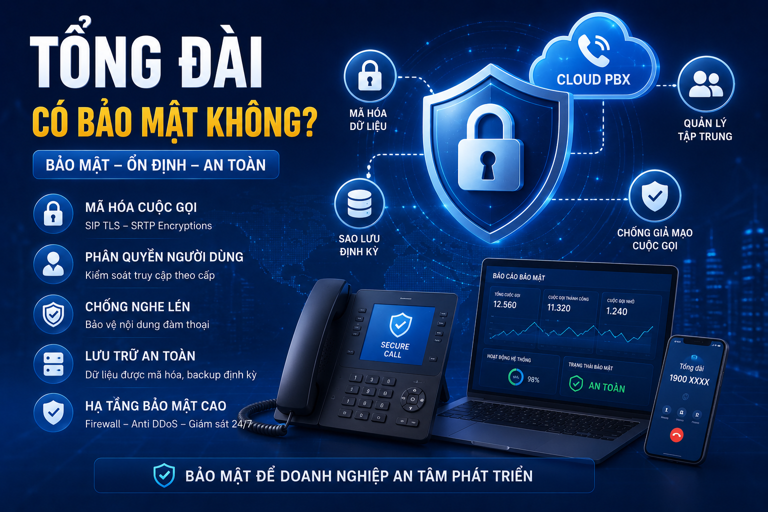 Tổng đài có bảo mật không?