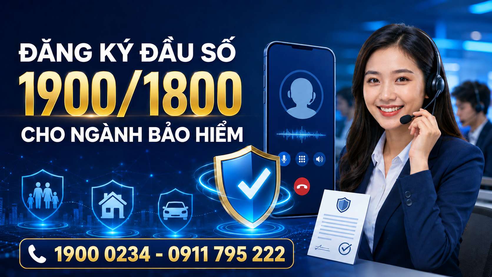 Đăng ký đầu số 1900/1800 cho ngành bảo hiểm