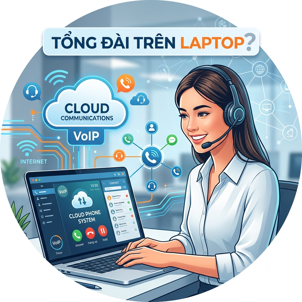 Tổng đài có thể dùng trên laptop không?