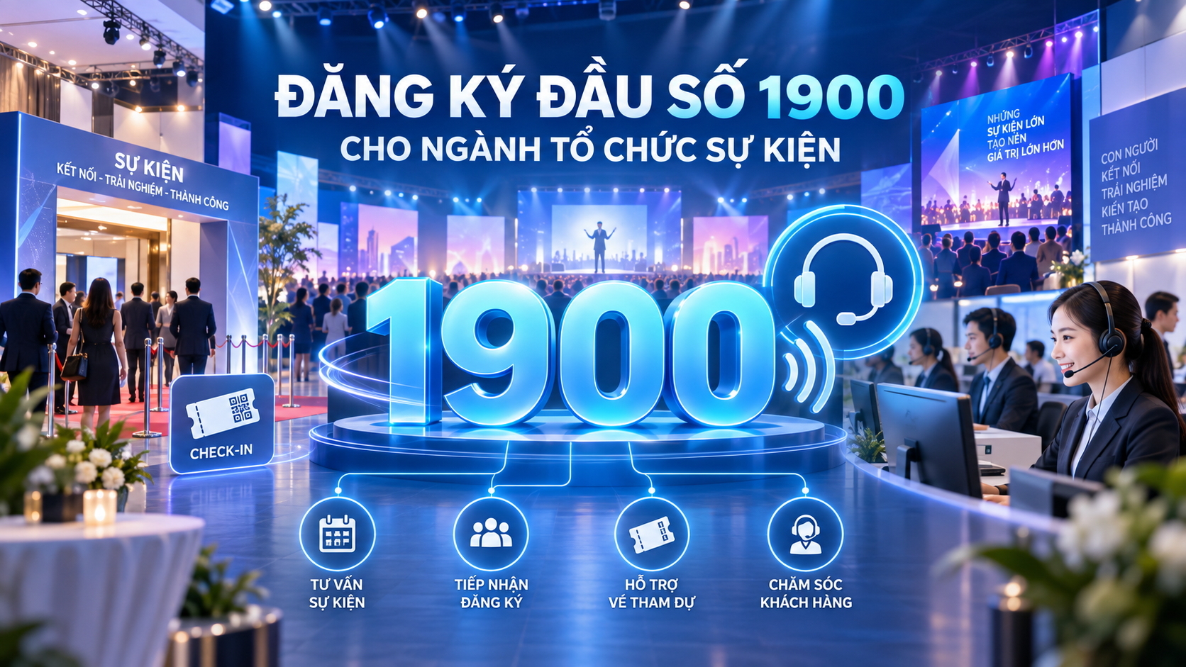 Đăng ký đầu số 1900 cho ngành tổ chức sự kiện