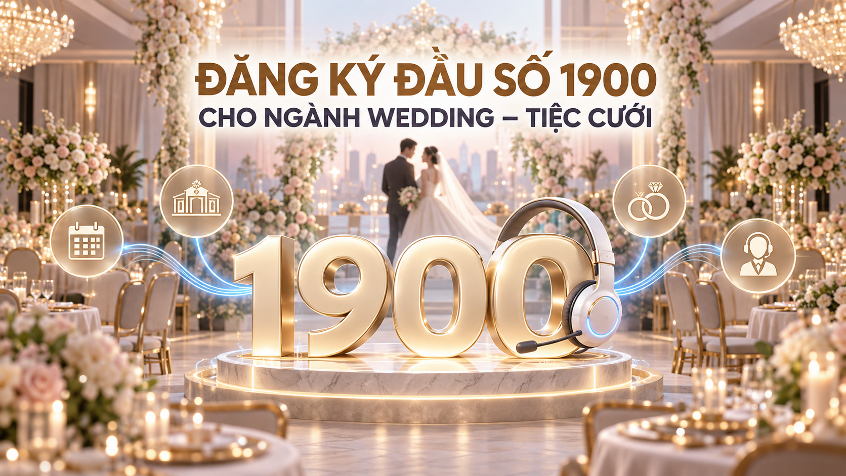 Đăng ký đầu số 1900 cho ngành wedding – tiệc cưới
