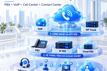 Các thuật ngữ tổng đài doanh nghiệp cần biết: PBX, VoIP, Call Center, Contact Center, UCaaS và CCaaS khác nhau thế nào?